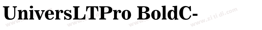 UniversLTPro BoldC字体转换